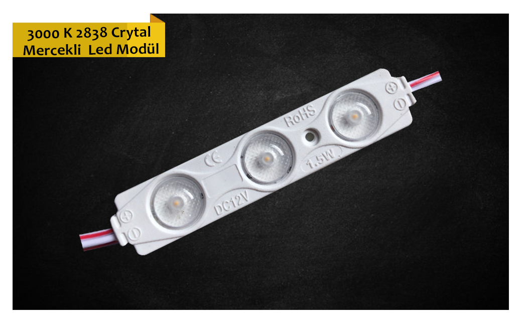 3000K 2835 LED بعدسة كريستال وهيكل كبير