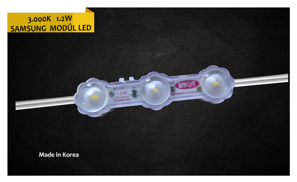 3000K 1.2 Watt Samsung وحدة LED