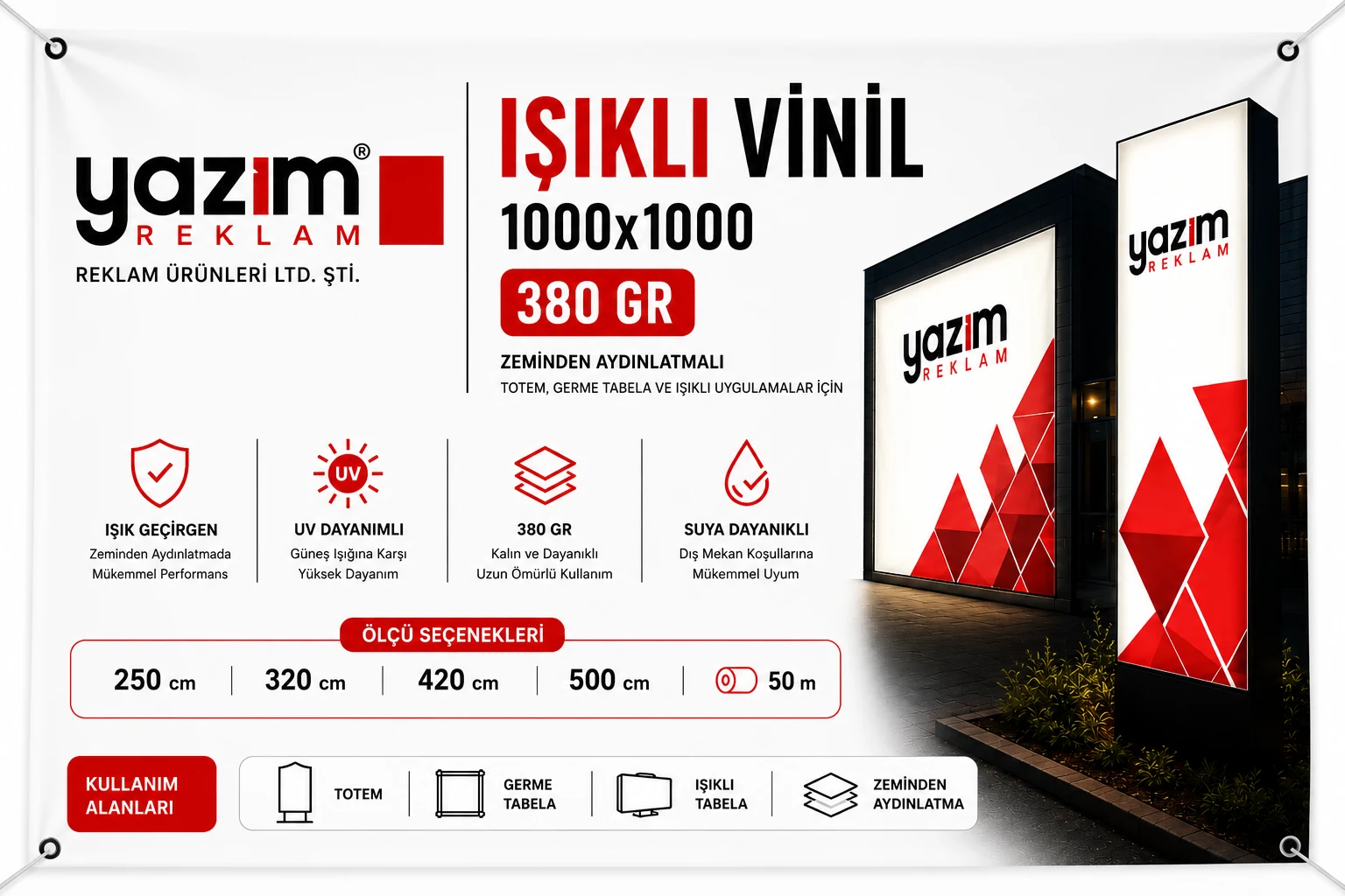 Işıklı Dökme Vinil (Backlit Banner)
