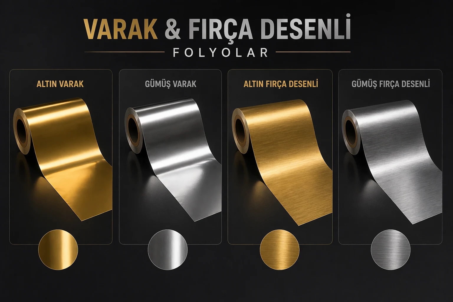 Varak ve Fırça Desenli Folyolar